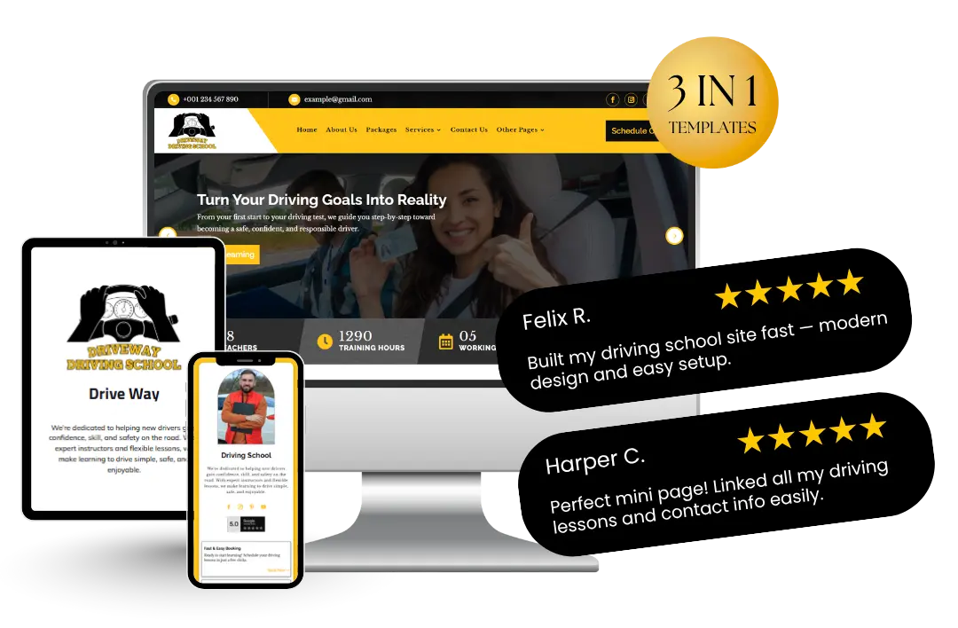 Driving-School-Wordpress-Website Driving School WordPress Website