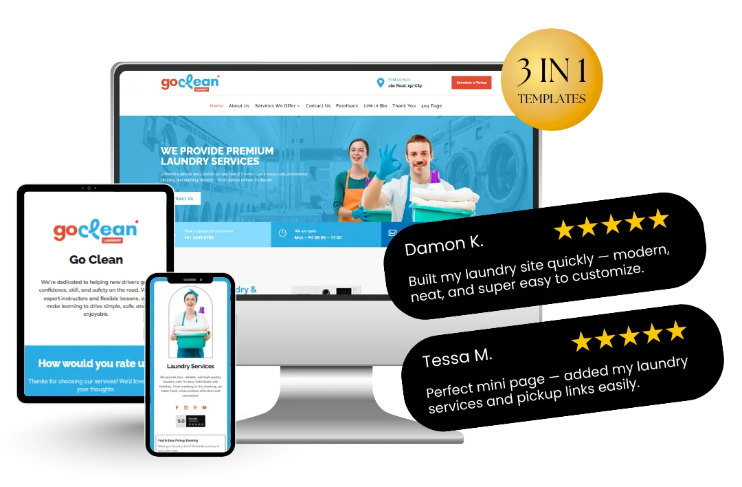 Laundry WordPress Website