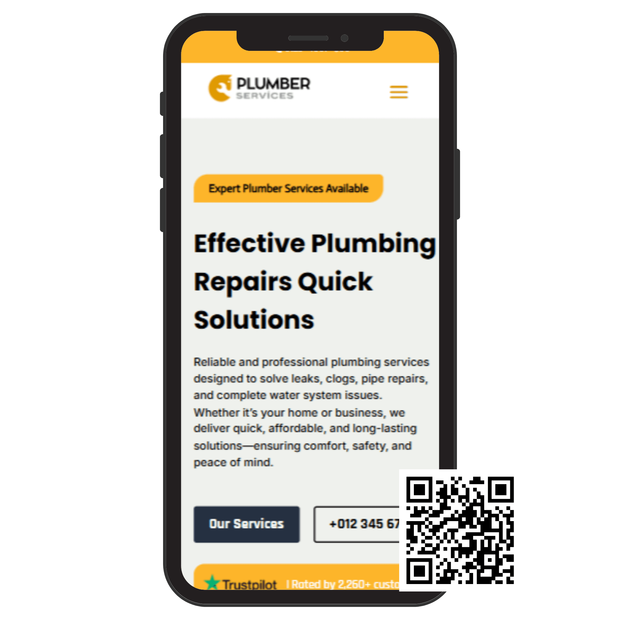 Plumber Website WordPress Design