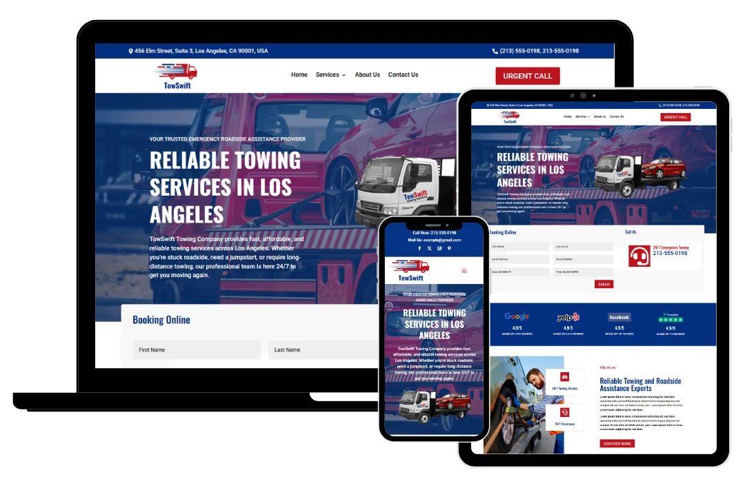 Towing-WordPress-Website towing website