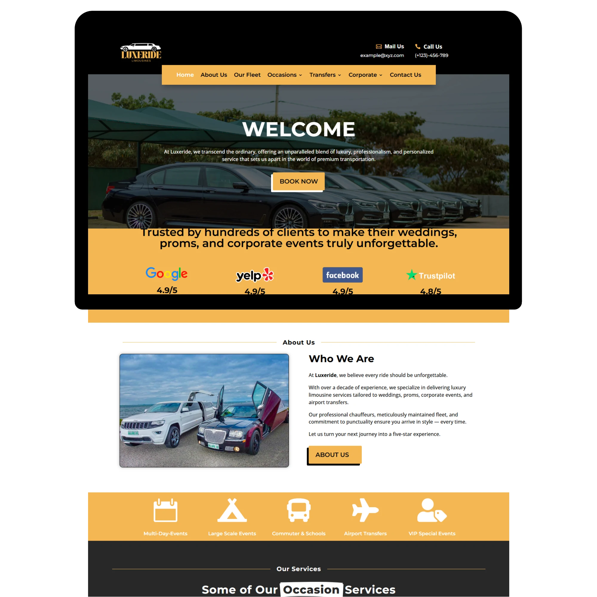Wordpress-Design-Car-rental-Template limo website template