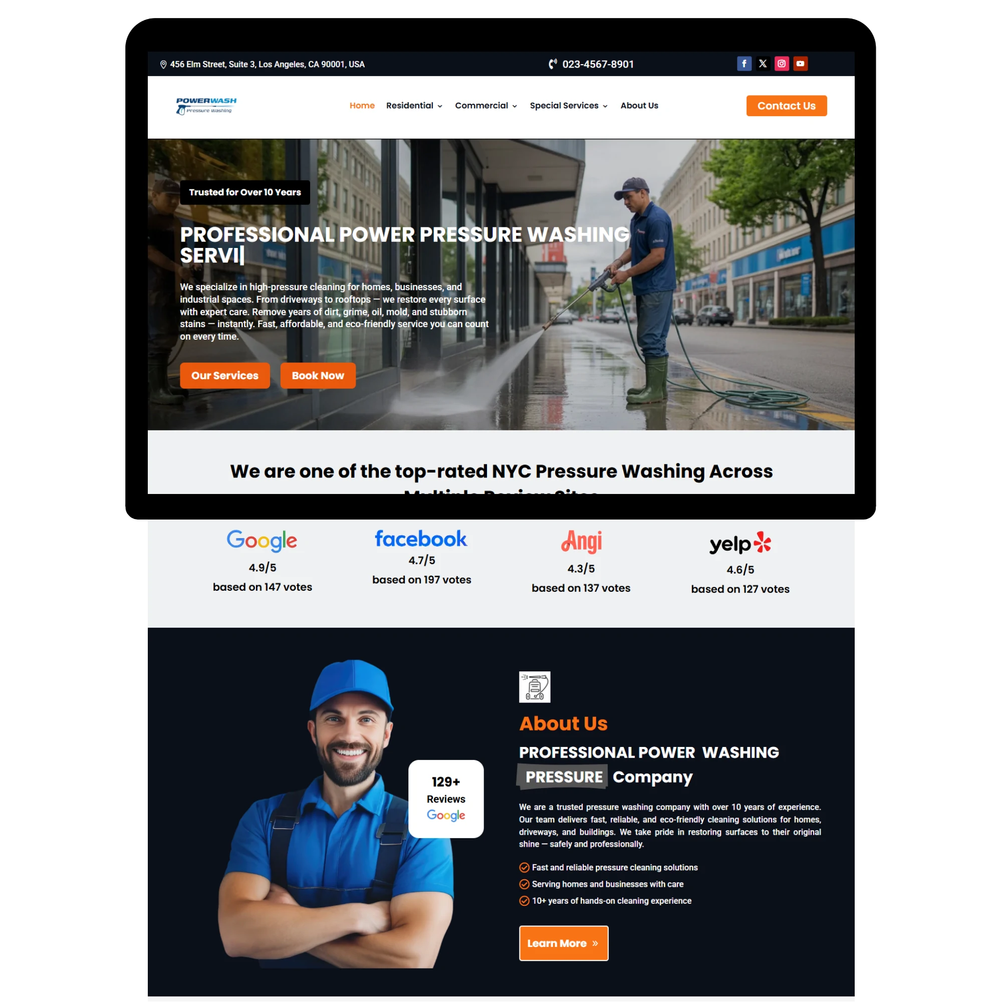 Wordpress-Design-pressurewash-Template Wordpress Design Pressure wash Template