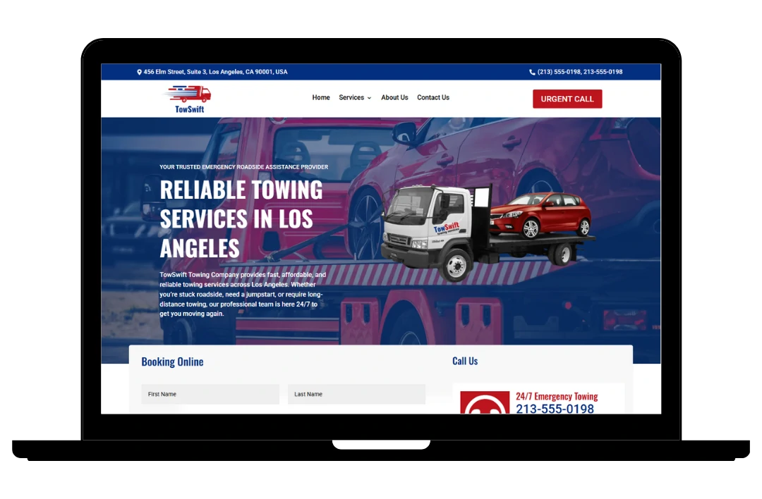 Wordpress-Website-For-towing towing website design