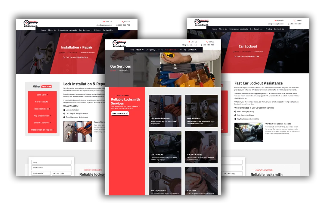 hvac service and location pages