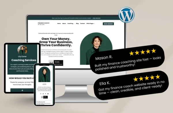 Finance Coach WordPress Template – Divi Theme for Financial Coaching Services