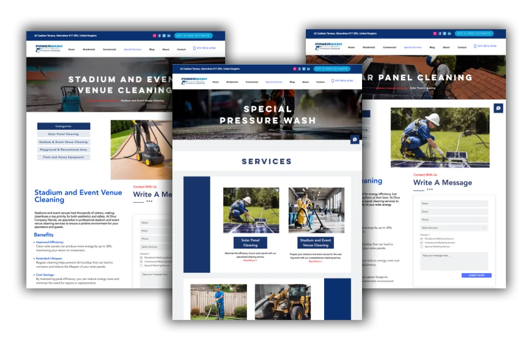 hvac service and location pages