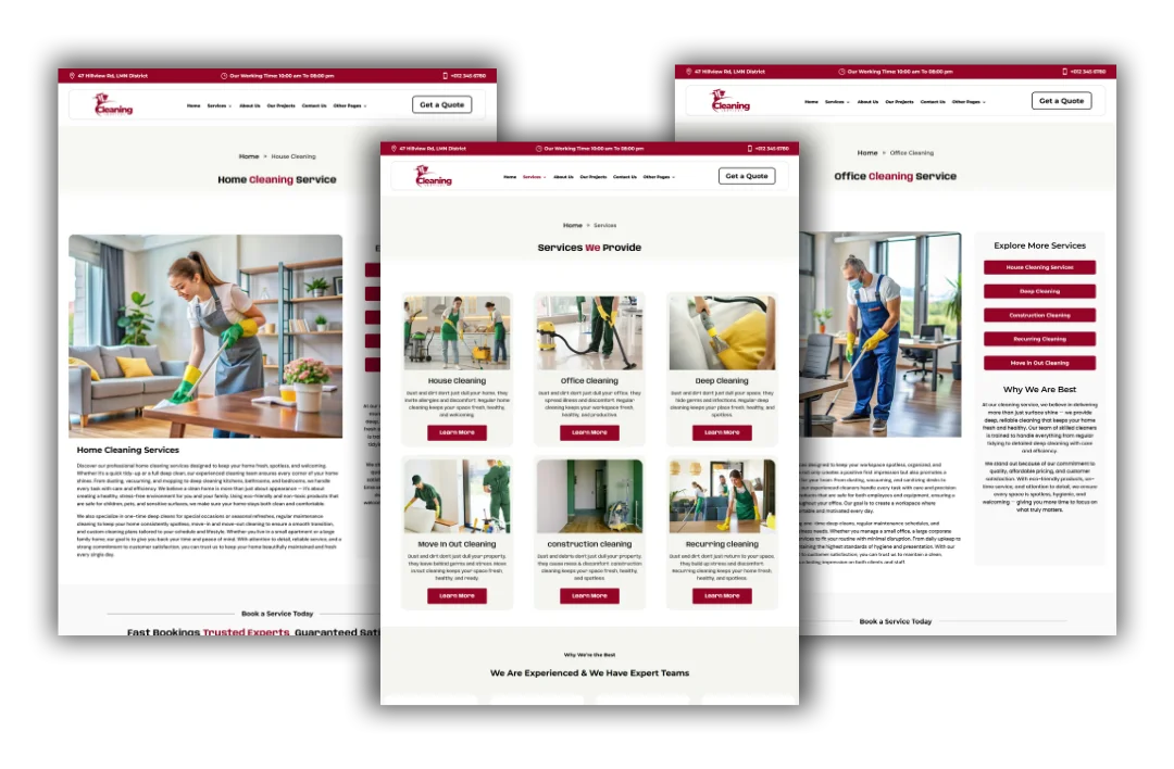 hvac service and location pages