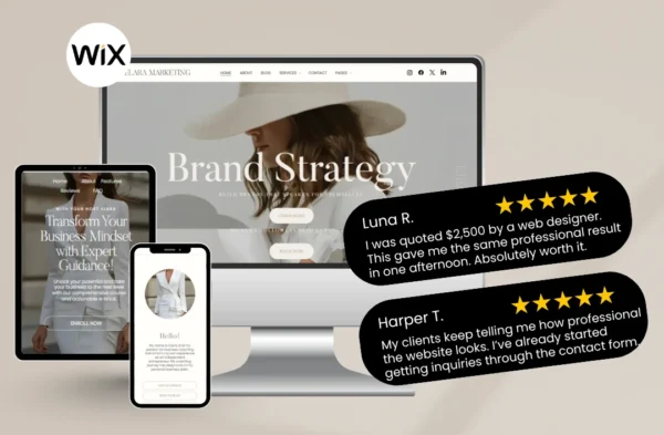 Feminine Wix Studio Website Template for Coaches, Creatives & Personal Brand Websites