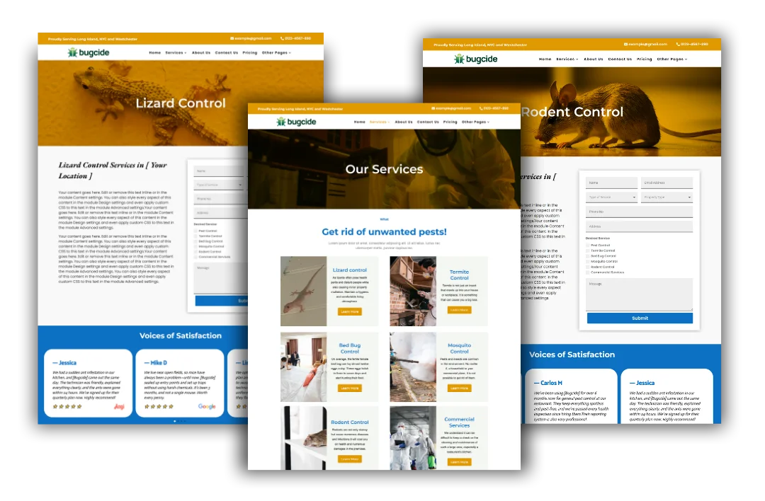 hvac service and location pages