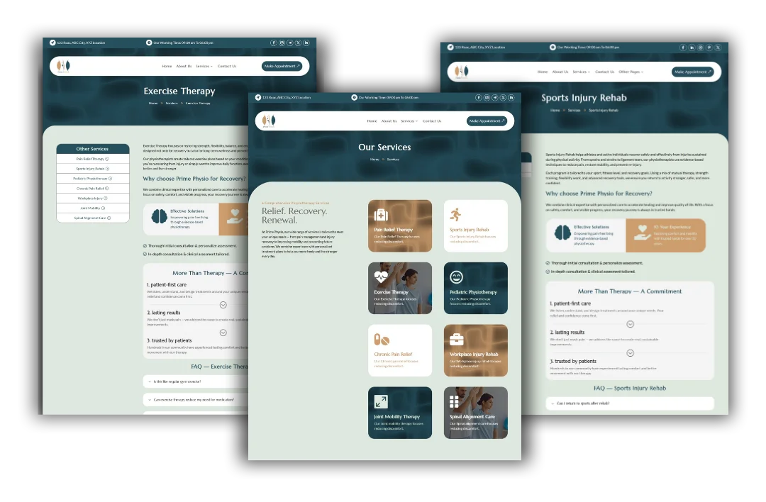 hvac service and location pages
