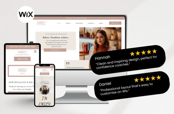 Confidence Coach Wix Website Template for Coaches & Consultants