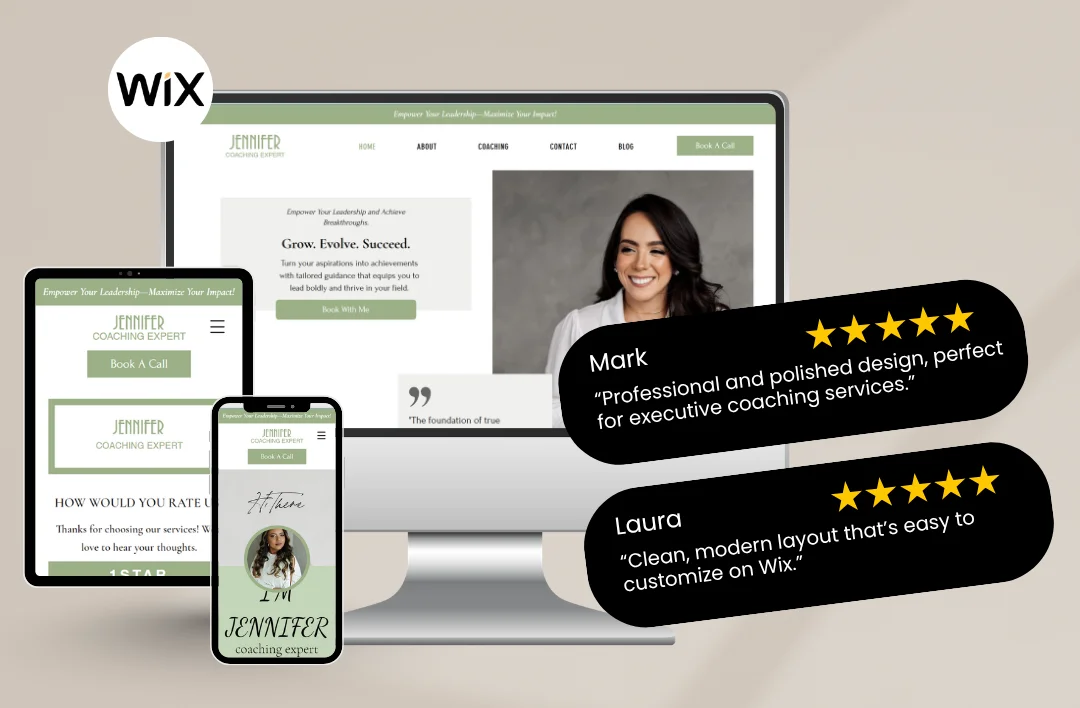 Executive Coach Wix Website Template for Coaches & Consultants