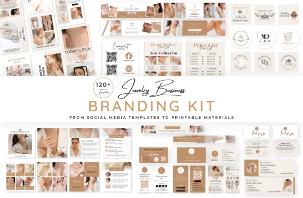 Jewelry Branding & Social Media Kit | Canva Template for Jewelry Brands & Designers