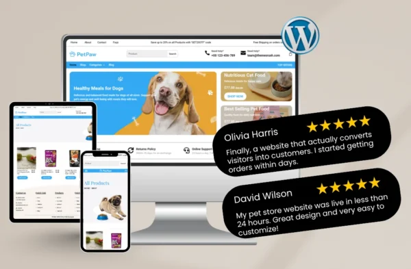Pet Shop Website Template | WordPress Theme for Online Pet Stores, Pet Care & Pet Boutiques