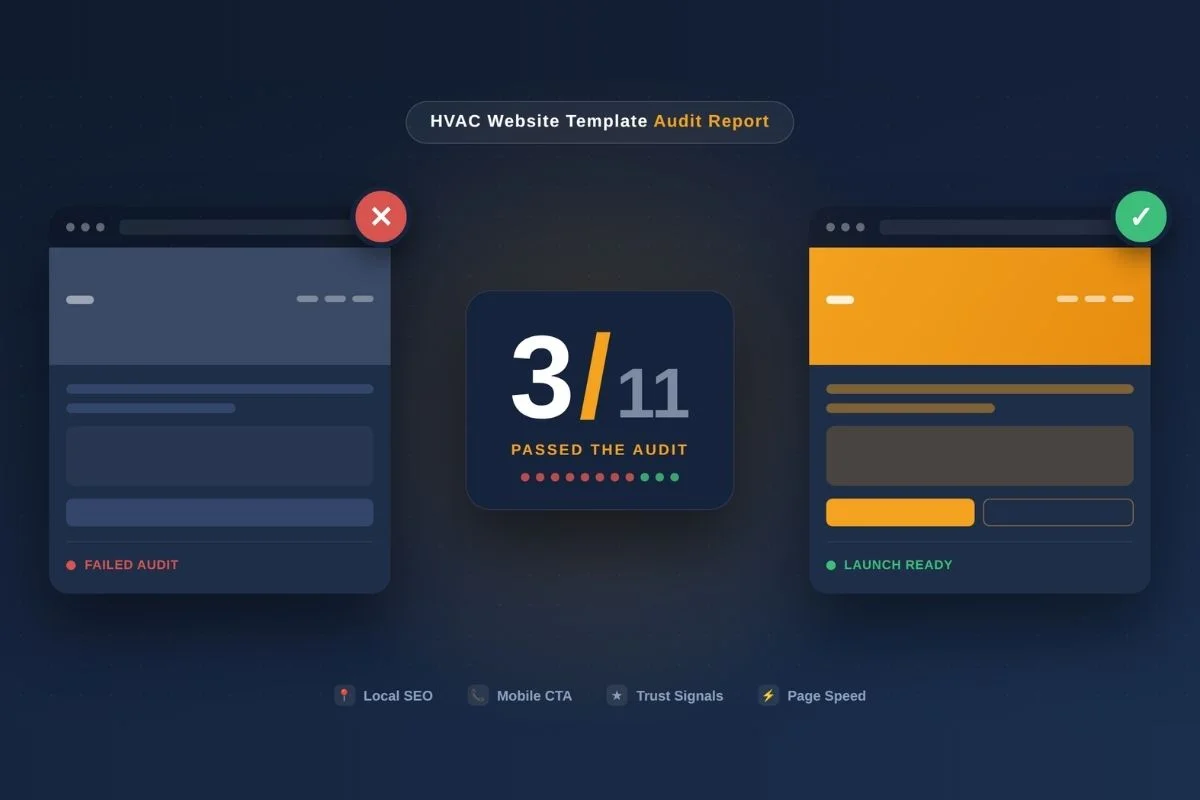 hvac-website-template-audit-3-of-11-passed HVAC website templates audit showing 3 of 11 templates passed launch-readiness test